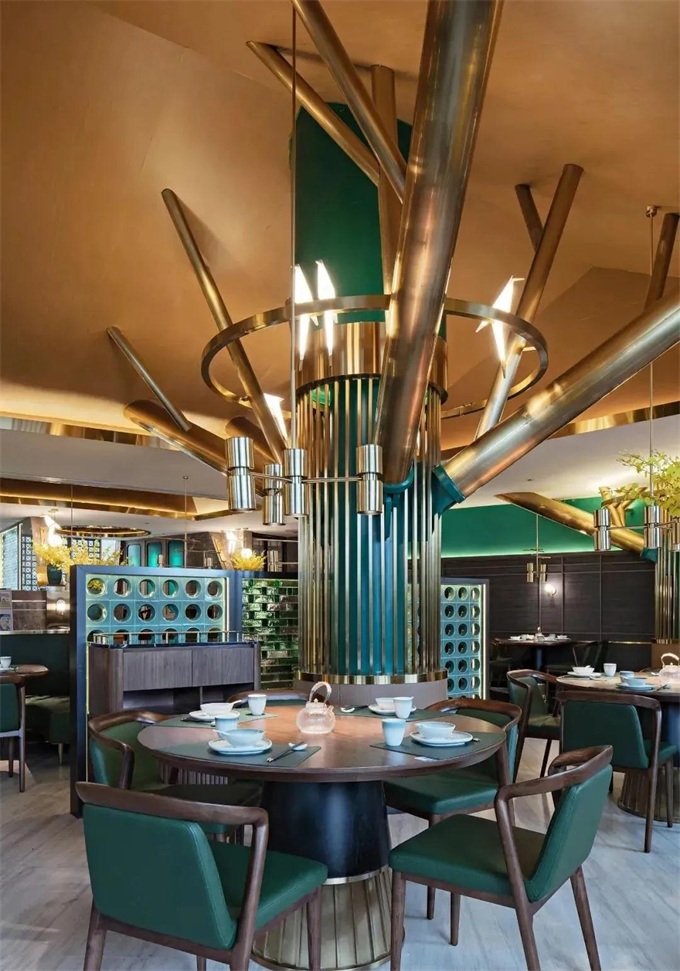 粵菜餐廳新中式實木餐桌椅